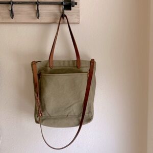 Madewell medium transport tote green